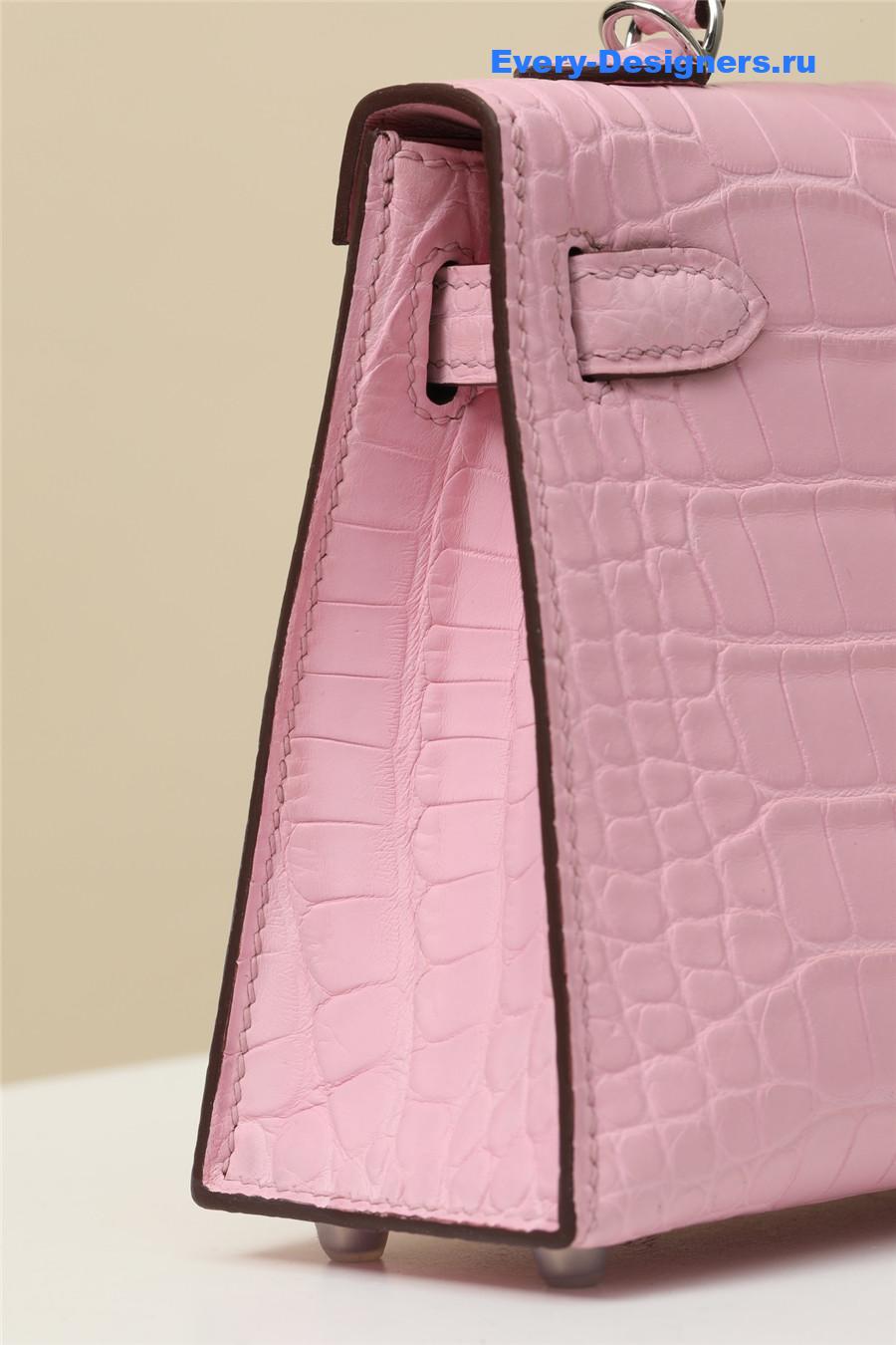 Hermes Alligator Mini Kelly 19 Pink