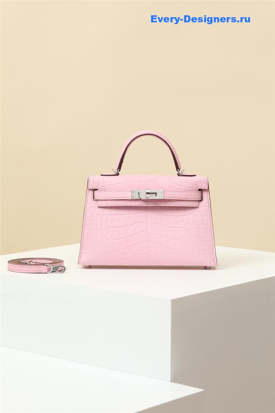 Hermes Alligator Mini Kelly 19 Pink