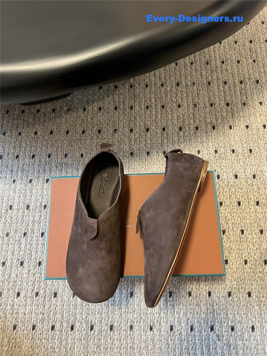 L0r0 P1ana rebech**ela brown ballet flats