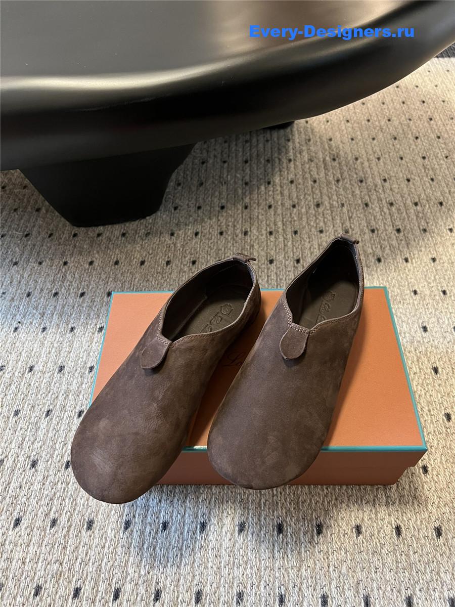 L0r0 P1ana rebech**ela brown ballet flats