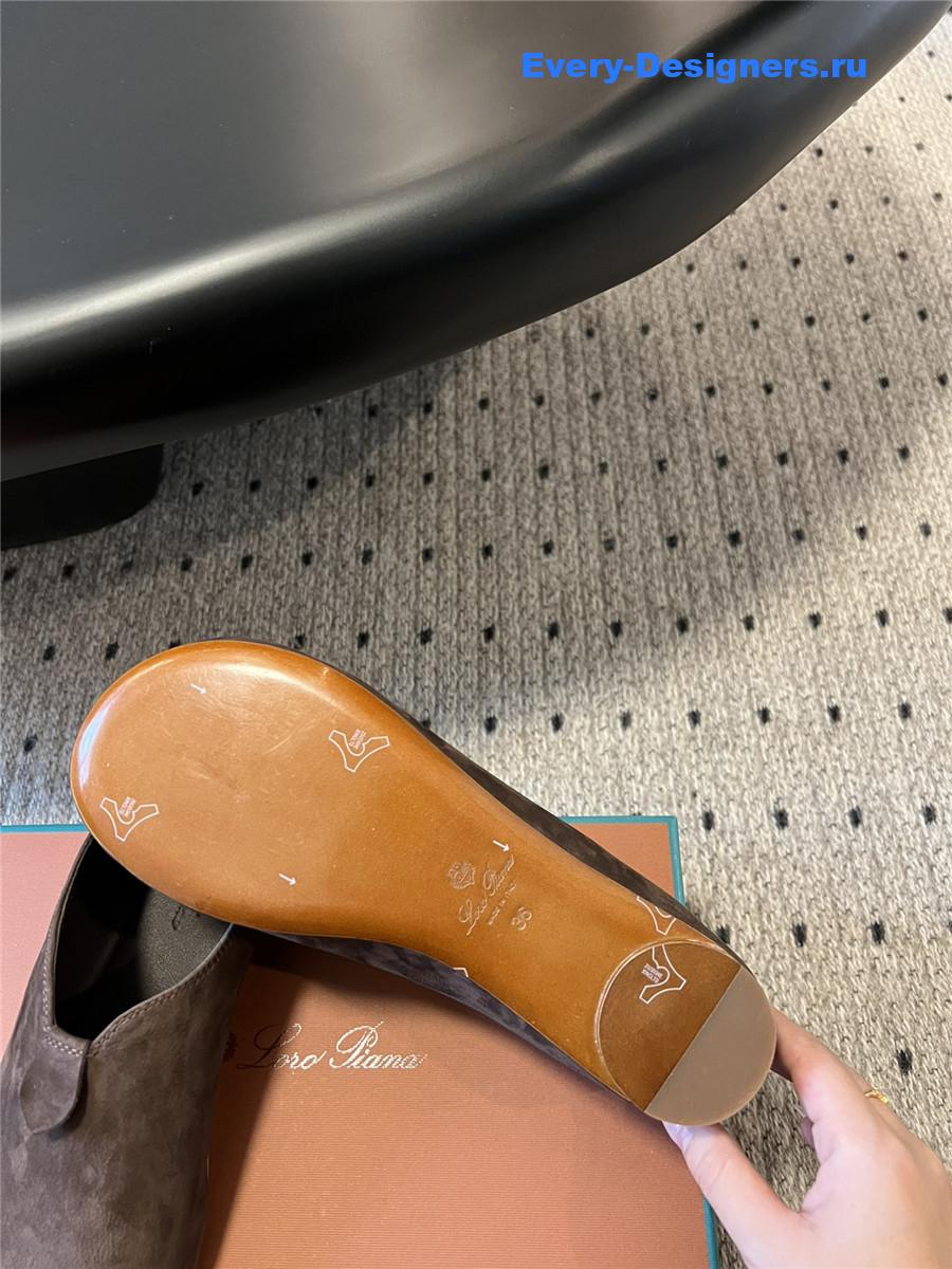 L0r0 P1ana rebech**ela brown ballet flats