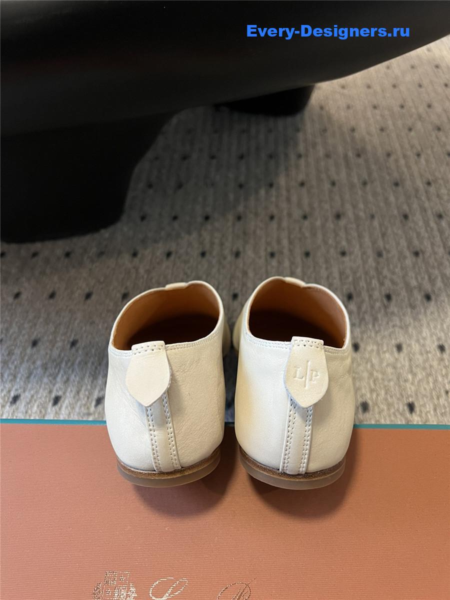 L0r0 P1ana rebech**ela leather ballet flats