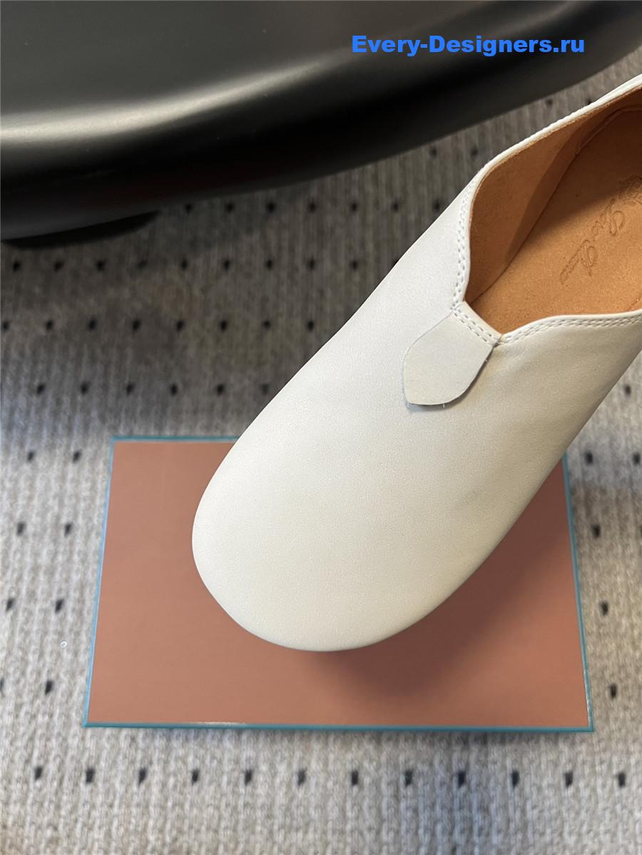 L0r0 P1ana rebech**ela leather ballet flats