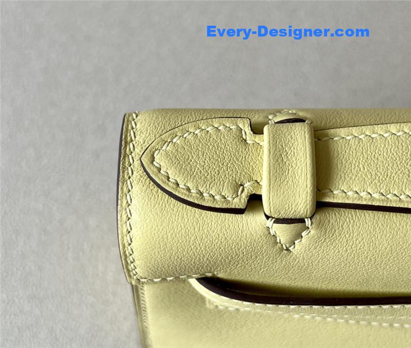 hermes kelly pochette swift leather bag