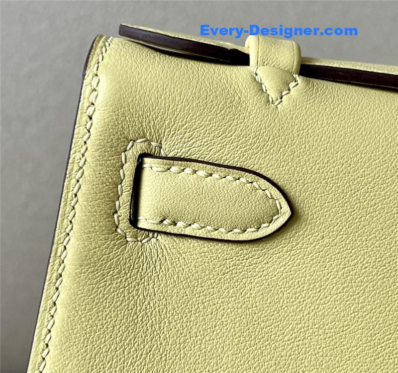 hermes kelly pochette swift leather bag