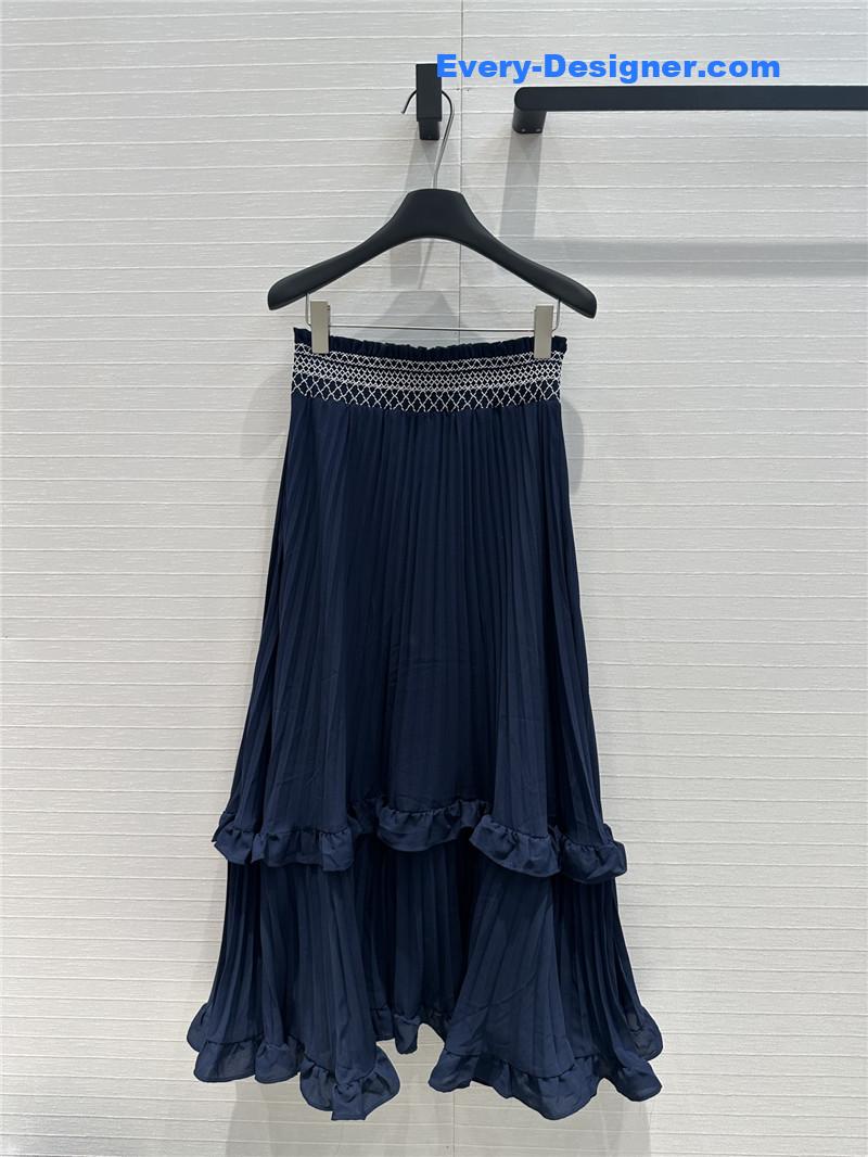 l0vis Vvtt0n lv layered pleated half skirt