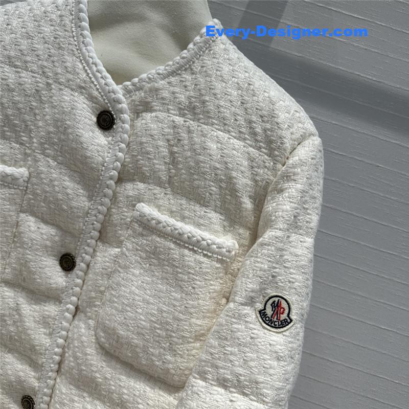 Moncler Tweed Woven Down Jacket