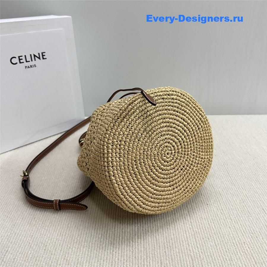 Ce1i*e clara raffia bucket bag