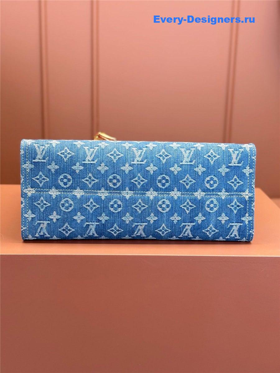 l0vis Vvtt0n lv on the go mm denim bag