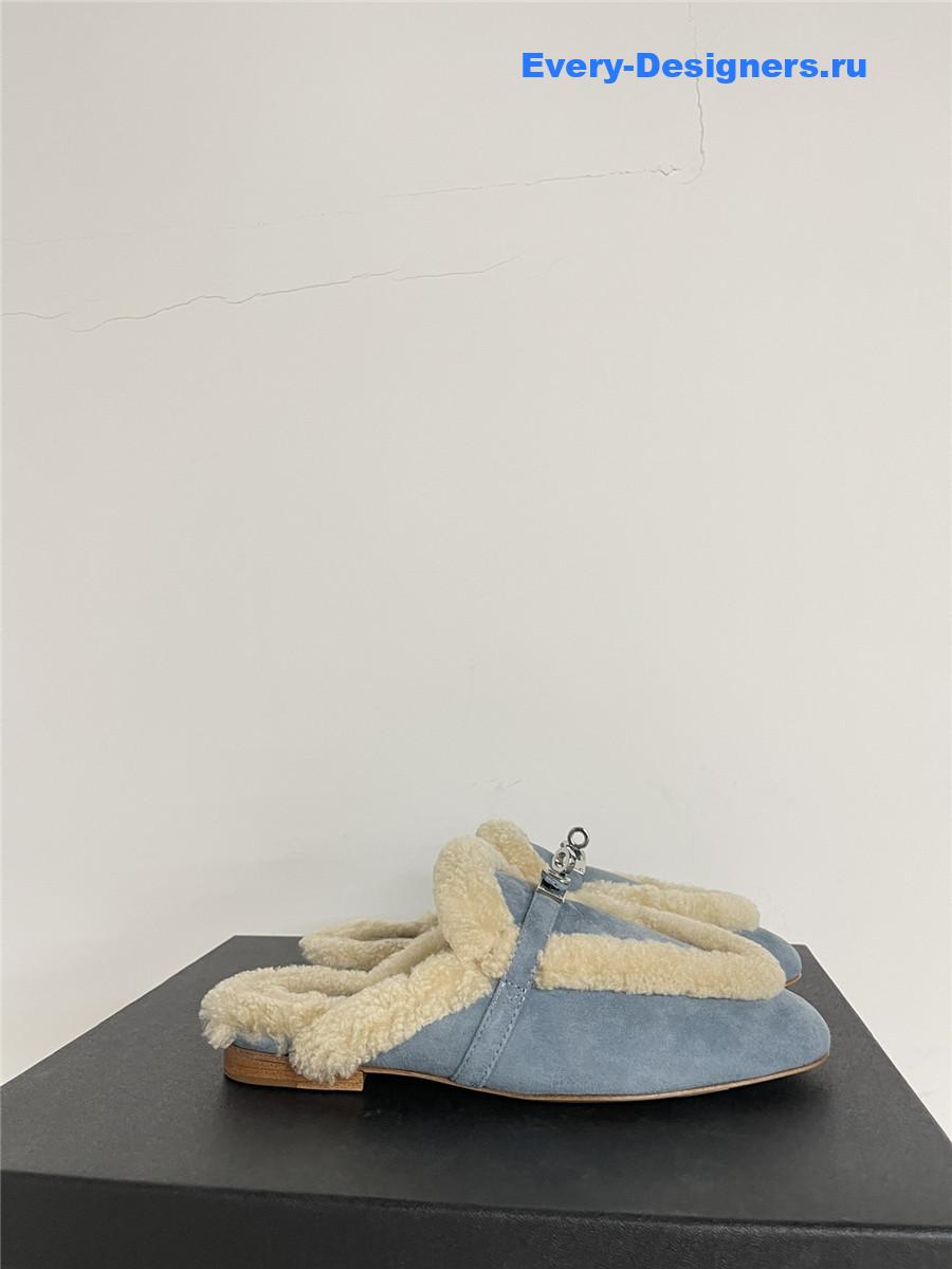H**me5 kelly wool slippers blue