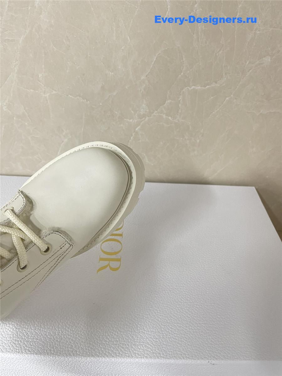 D10r lace-up lambswool martin boots