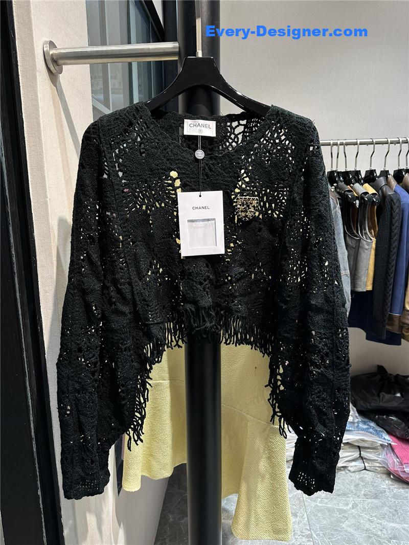 Ch**el flocking cutout top