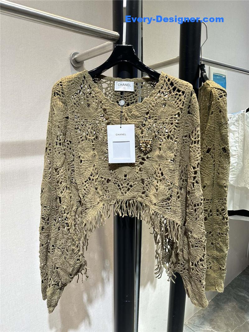 Ch**el flocking cutout top