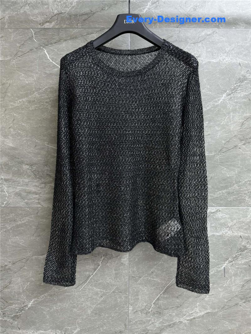 D10r cd bee embroidered hollow bottoming shirt