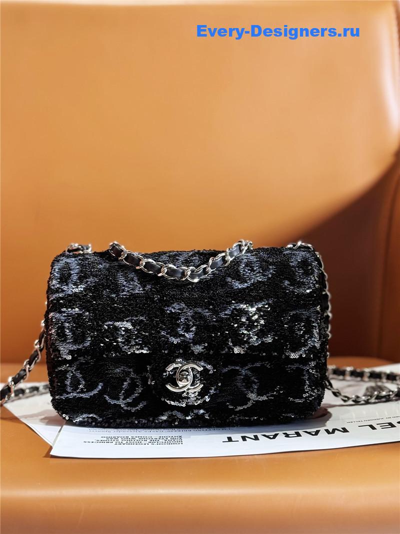 Ch**el cf sequin bag