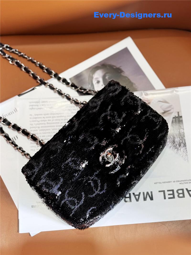Ch**el cf sequin bag