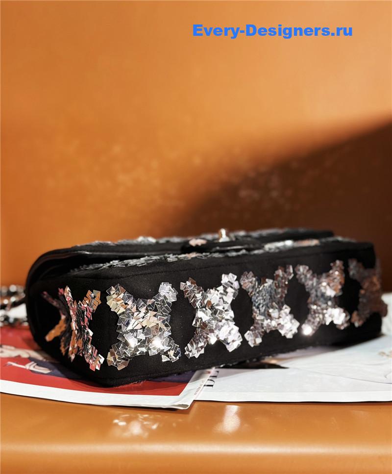 Ch**el sequin flap bag