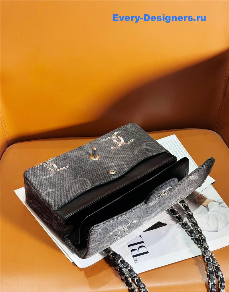 Ch**el denim beading sequins cf bag