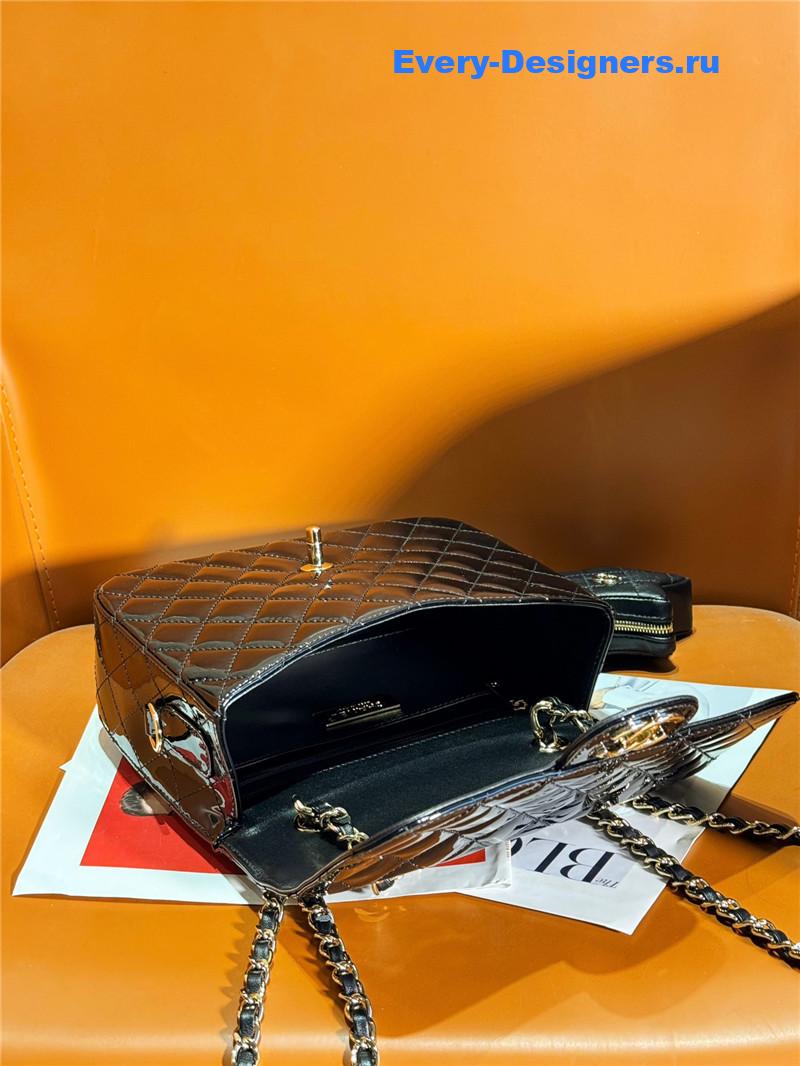 Ch**el patent leather cf star bag