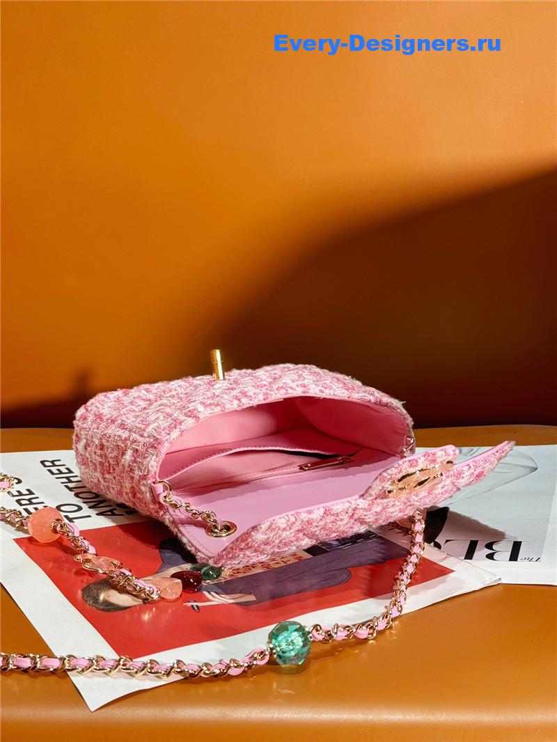 Ch**el love Ch**el logo flap bag