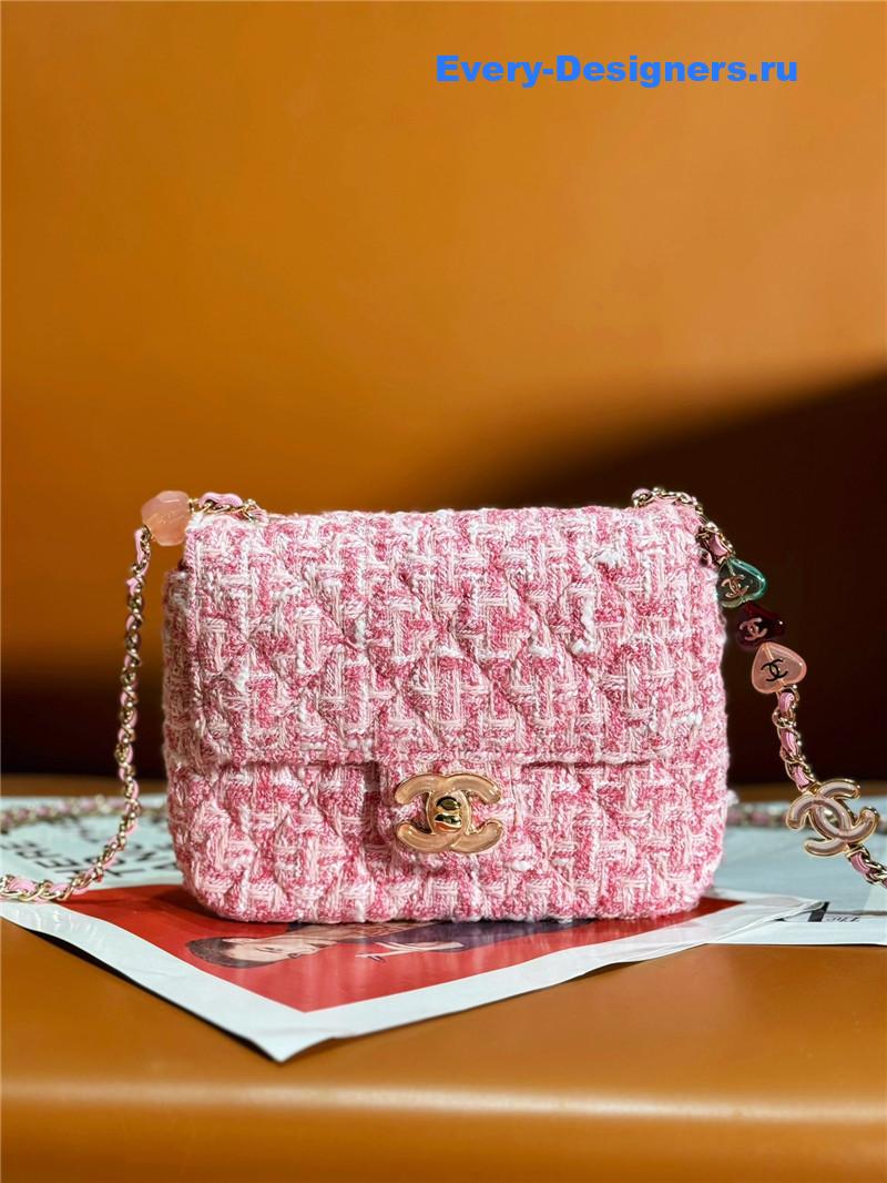 Ch**el love Ch**el logo flap bag