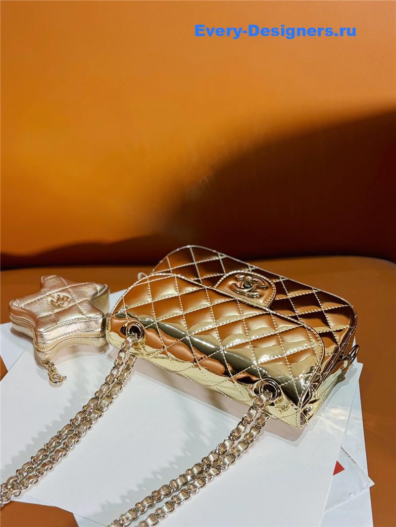 Ch**el patent leather cf star bag