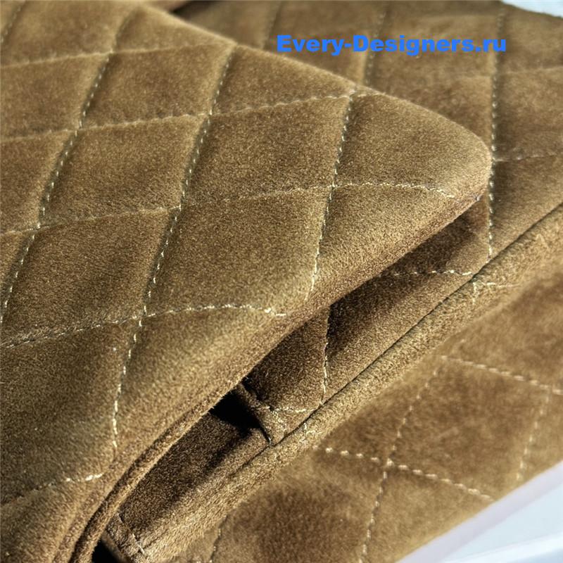 Ch**el brown suede cf flap bag