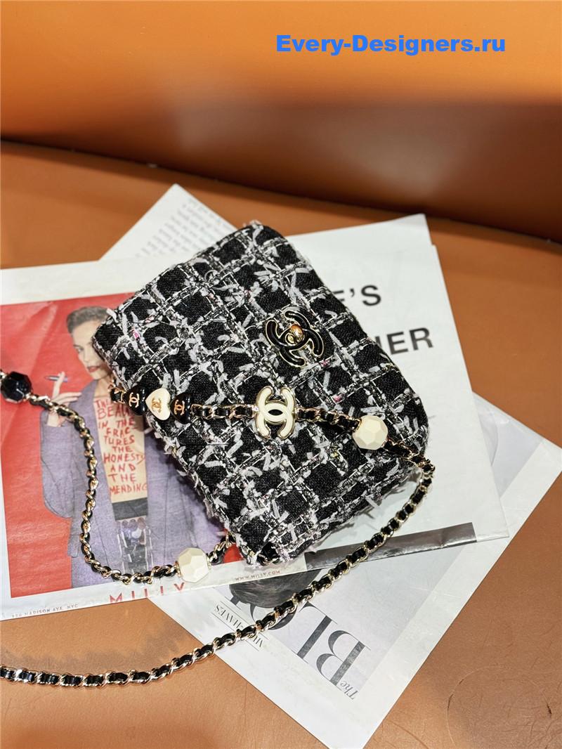 Ch**el love Ch**el logo flap bag