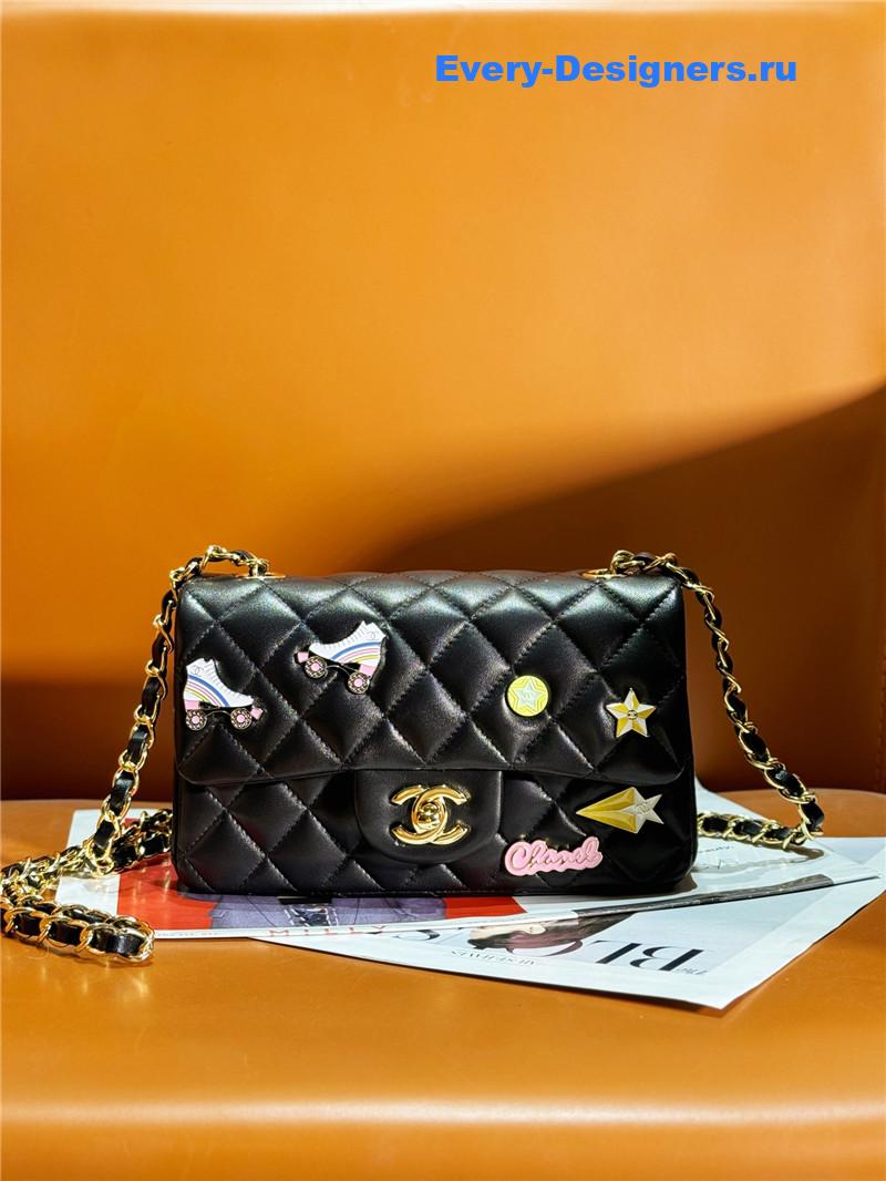 Ch**el cf badge bag small