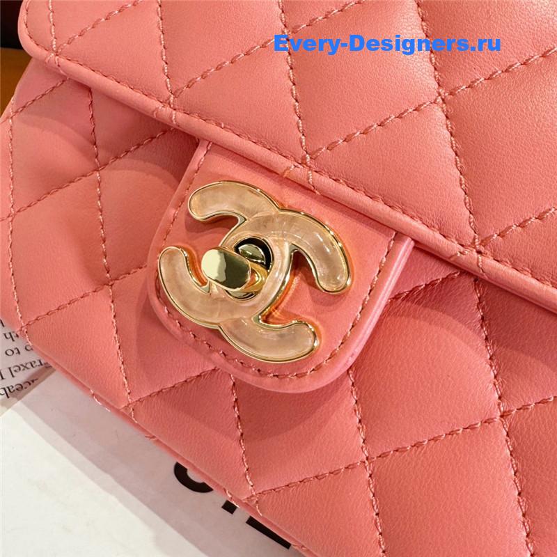 Ch**el love Ch**el logo flap bag