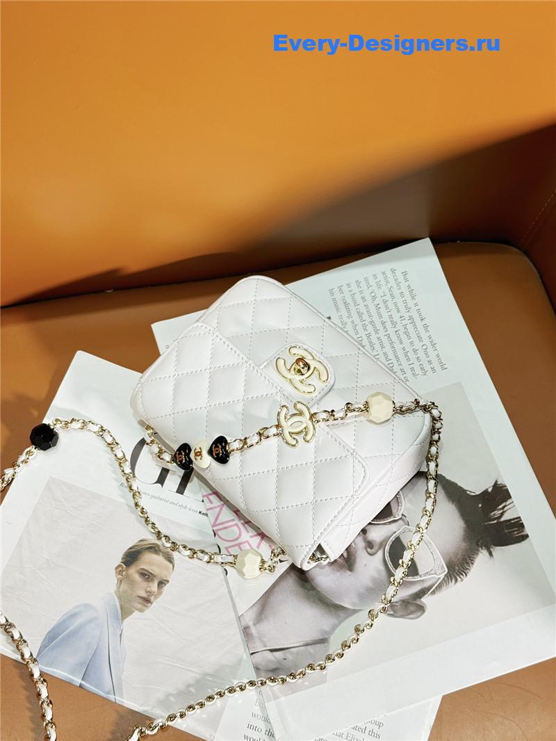 Ch**el love Ch**el logo flap bag