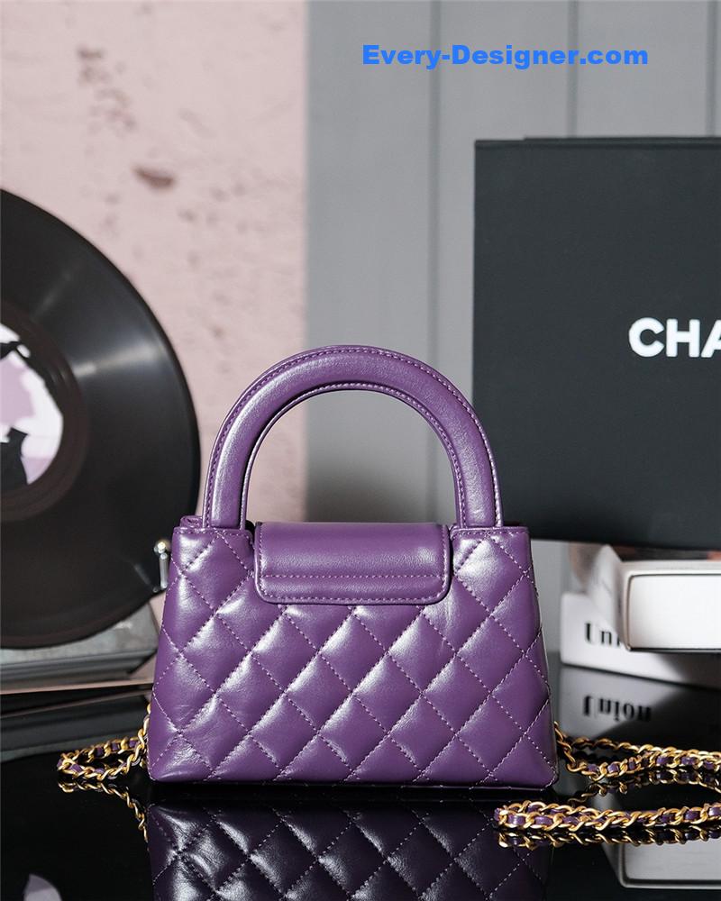 Ch**el purple nano kelly shopper bag