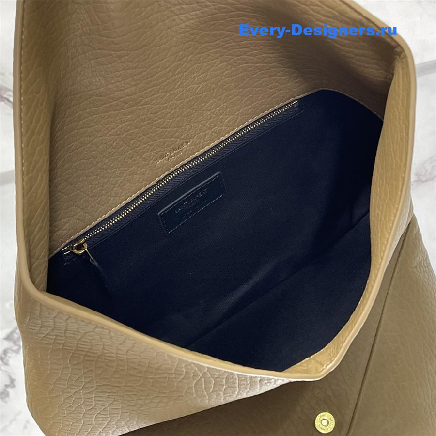 Sa1nt Lau*nt y51 envelope pouch clutch in leather