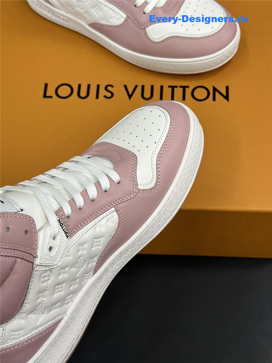 l0vis Vvtt0n lv white pink stadium high-top sneaker