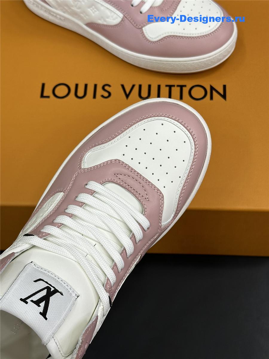 l0vis Vvtt0n lv white pink stadium high-top sneaker