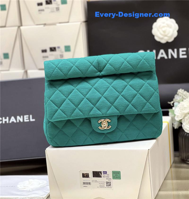 Ch**el green limited edition clutch bag