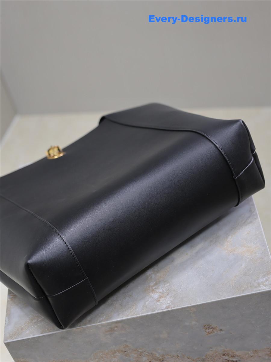 Sa1nt Lau*nt tanger black leather hobo bag