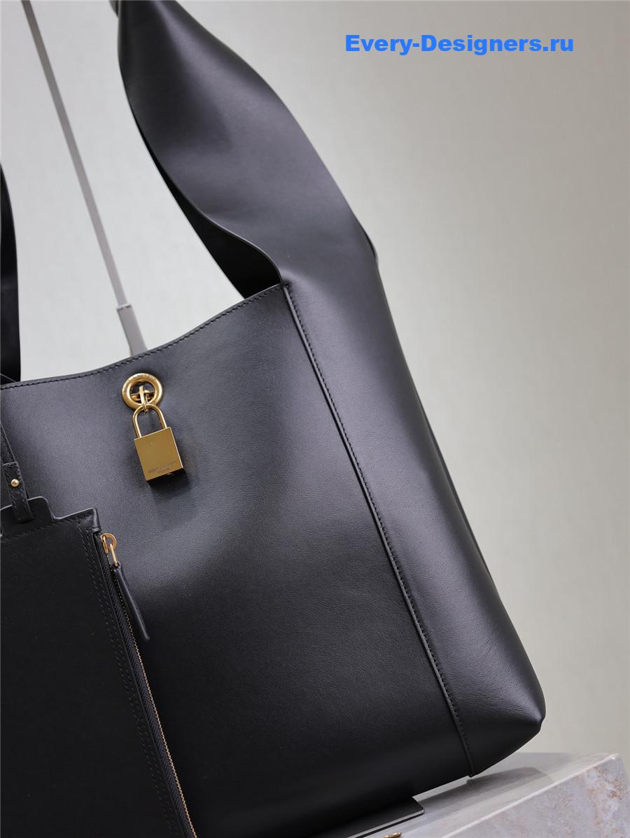 Sa1nt Lau*nt tanger black leather hobo bag