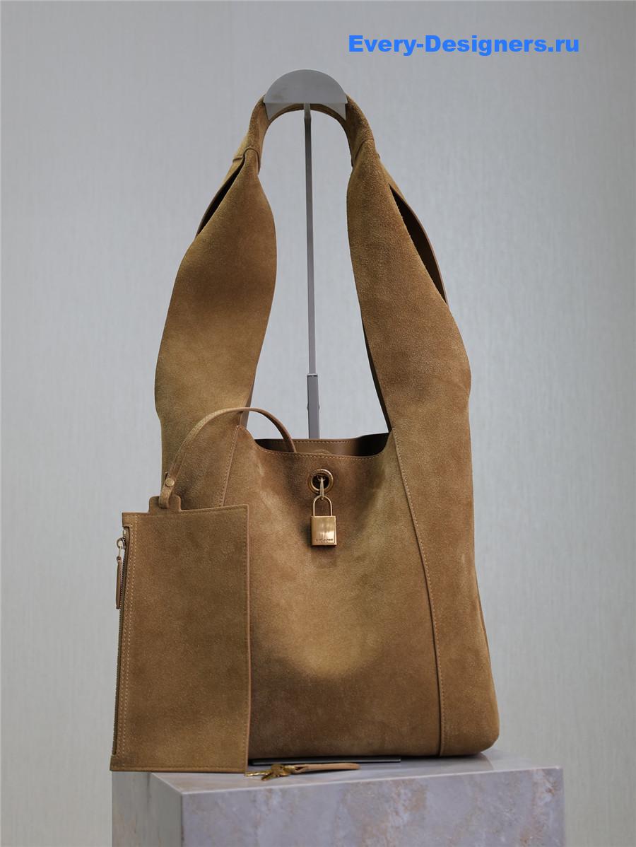 Sa1nt Lau*nt tanger suede hobo shoulder bag
