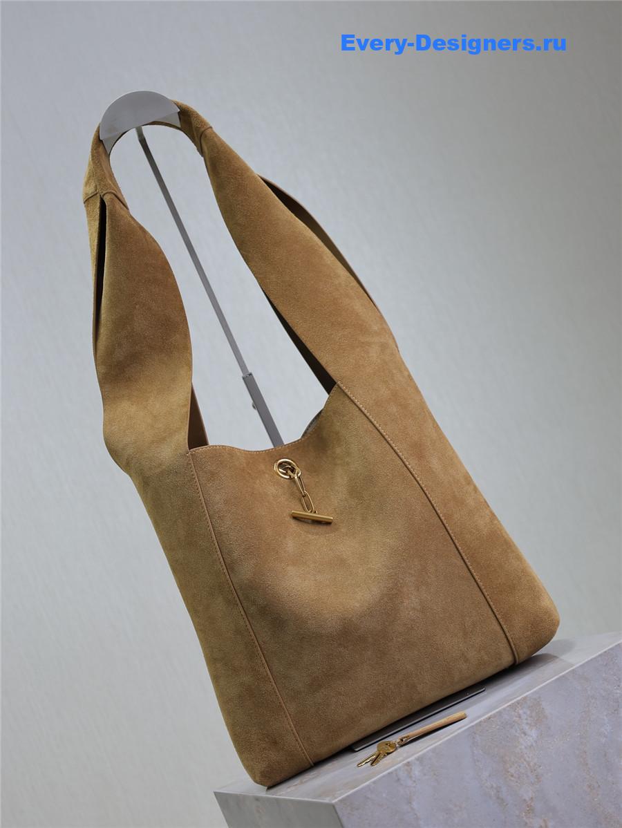 Sa1nt Lau*nt tanger suede hobo shoulder bag