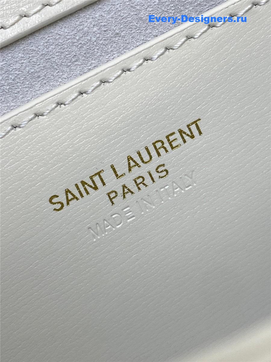 Sa1nt Lau*nt voltaire white leather bag