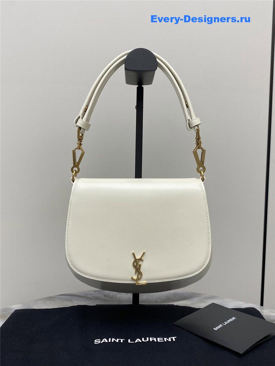 Sa1nt Lau*nt voltaire white leather bag