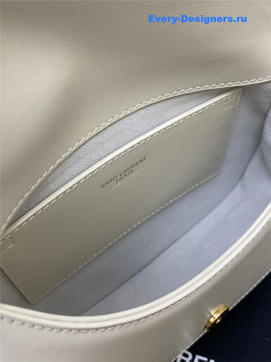 Sa1nt Lau*nt voltaire white leather bag