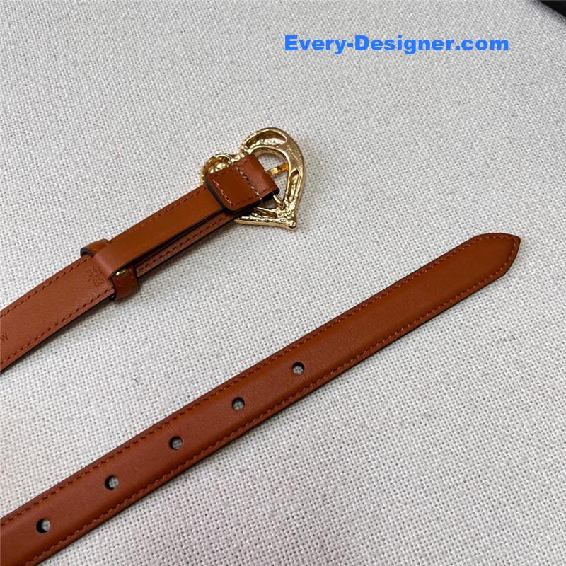 Y51 leather heart pin buckle belt