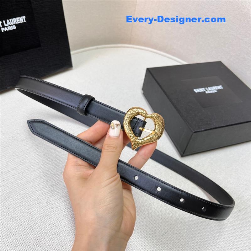 Y51 leather heart pin buckle belt