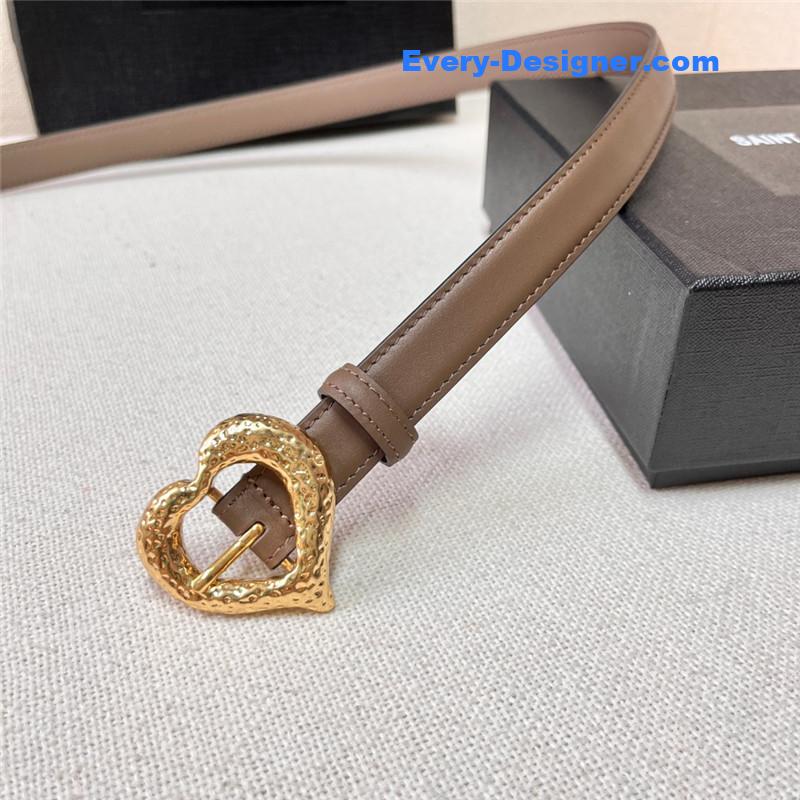 Y51 leather heart pin buckle belt
