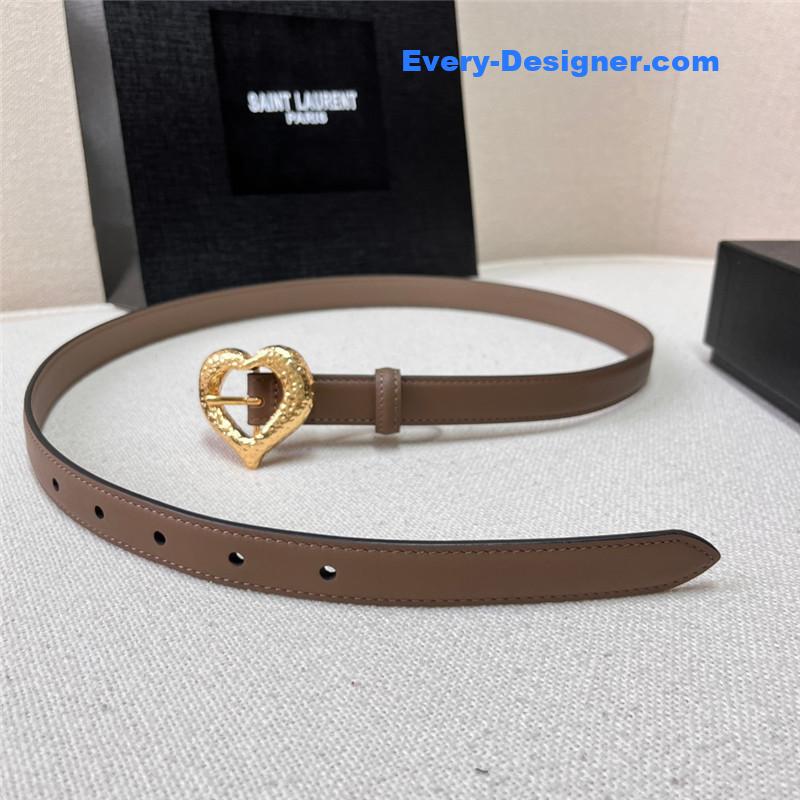 Y51 leather heart pin buckle belt