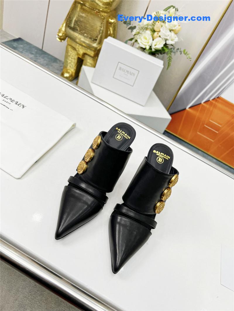 Balmain new high-heeled slippers