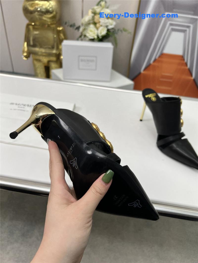 Balmain new high-heeled slippers
