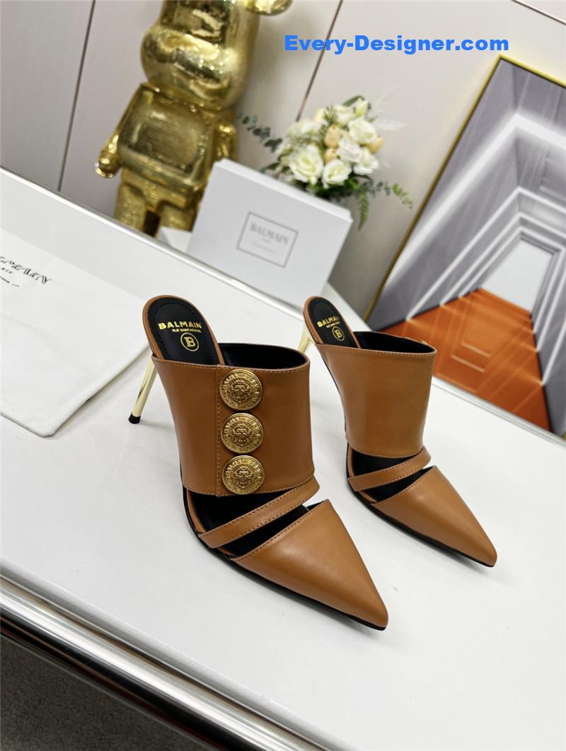 Balmain new high-heeled slippers